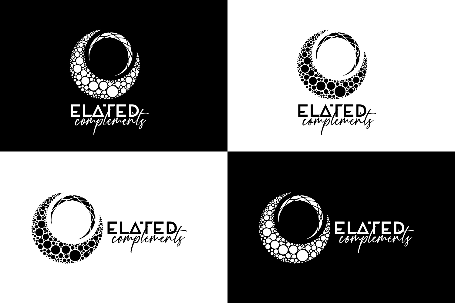ELATED complements logo monochromatic options